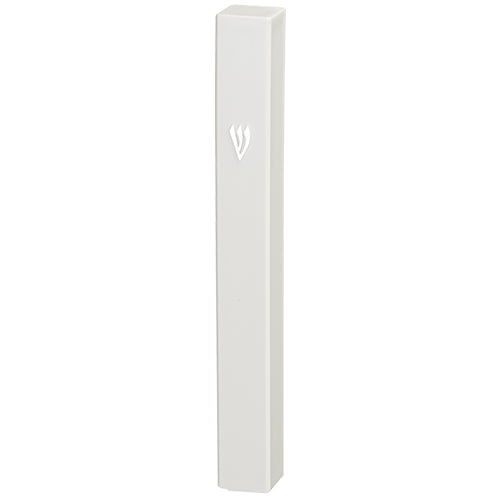 Water Proof Mezuzah Holder 15cm - White [Square]
