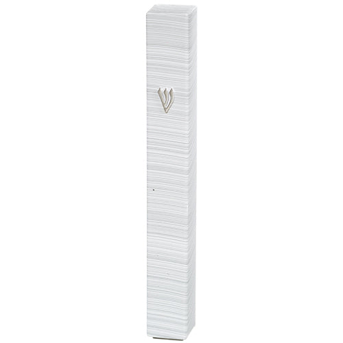 Mezuzah Holder 3D - Silver Stripe [Square]