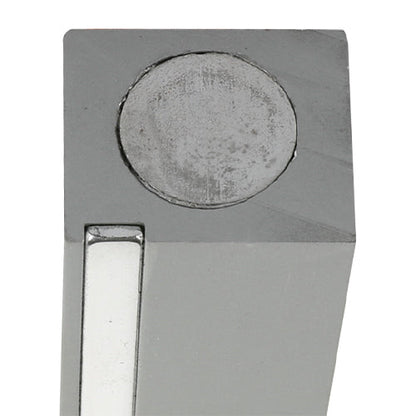 Aluminum Mezuzah Holder 15cm - Silver - Golden Stripe