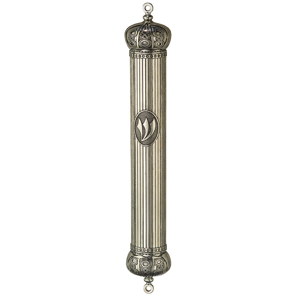 Metal Mezuzah Holder [Crown]