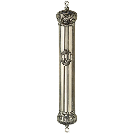 Metal Mezuzah Holder [Crown]
