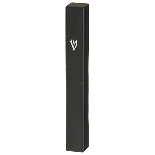 Water Proof Mezuzah Holder 12cm - Black [Square]