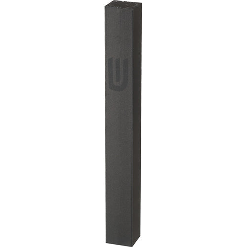 Aluminum Mezuzah Holder 15cm - Square - Black [Printed ש]