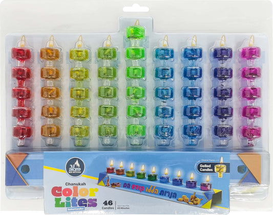 Chanukah Color Lights - jelled 46pk
