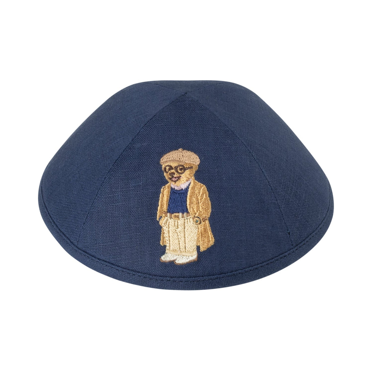 iKippah Grandpa Bear- Navy Linen