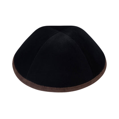 iKippah Black Velvet W/ Suede Rim