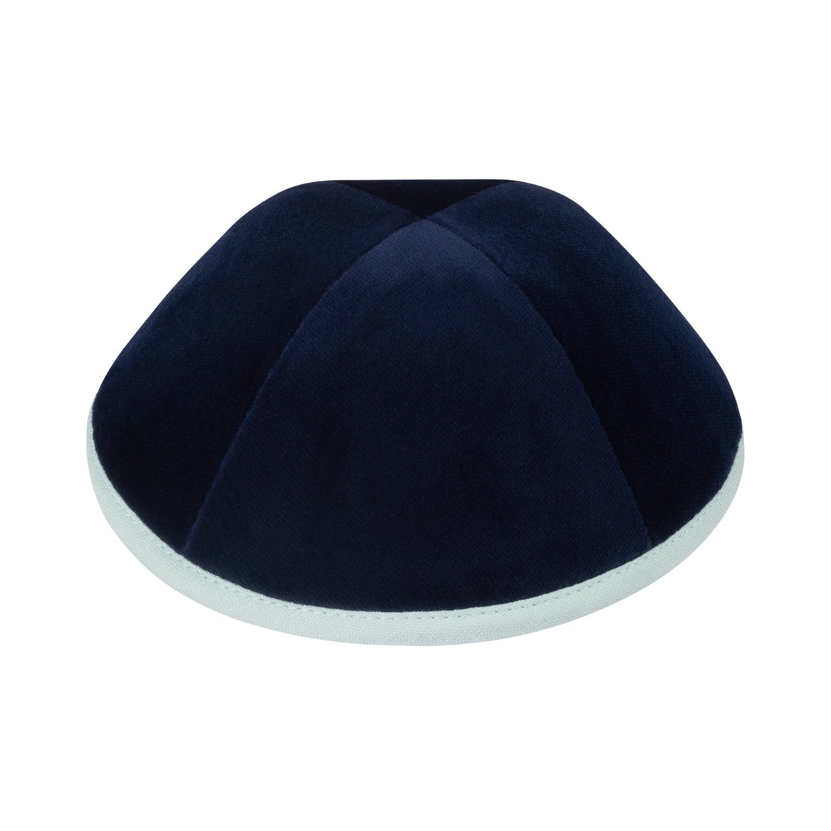 iKippah Navy Velvet W/ Mint Green Rim