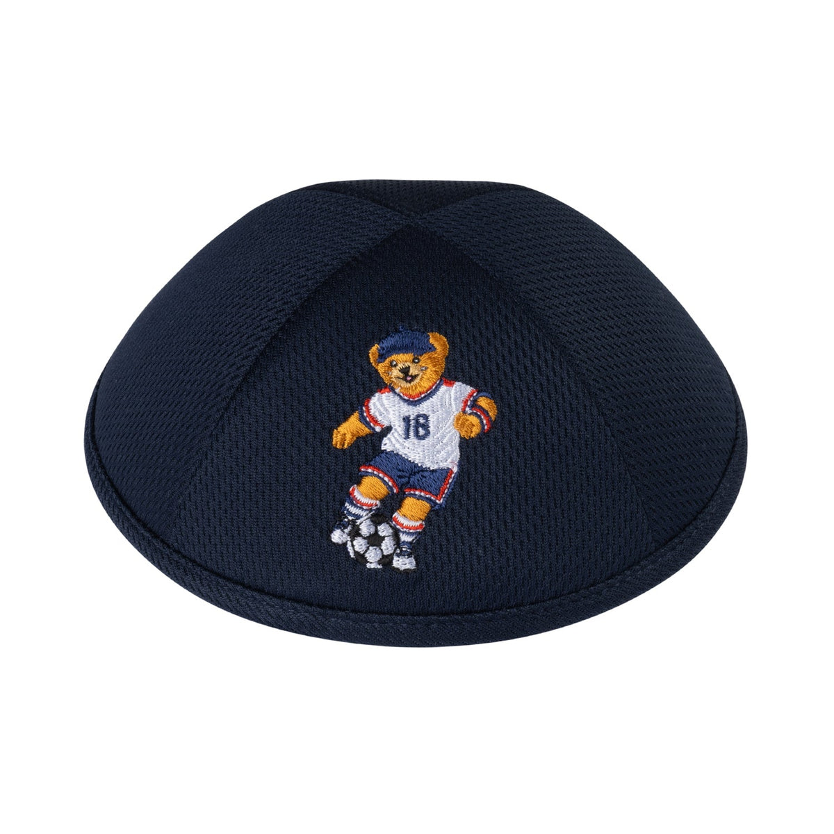 iKippah Dov Bear Soccer - Navy Mesh