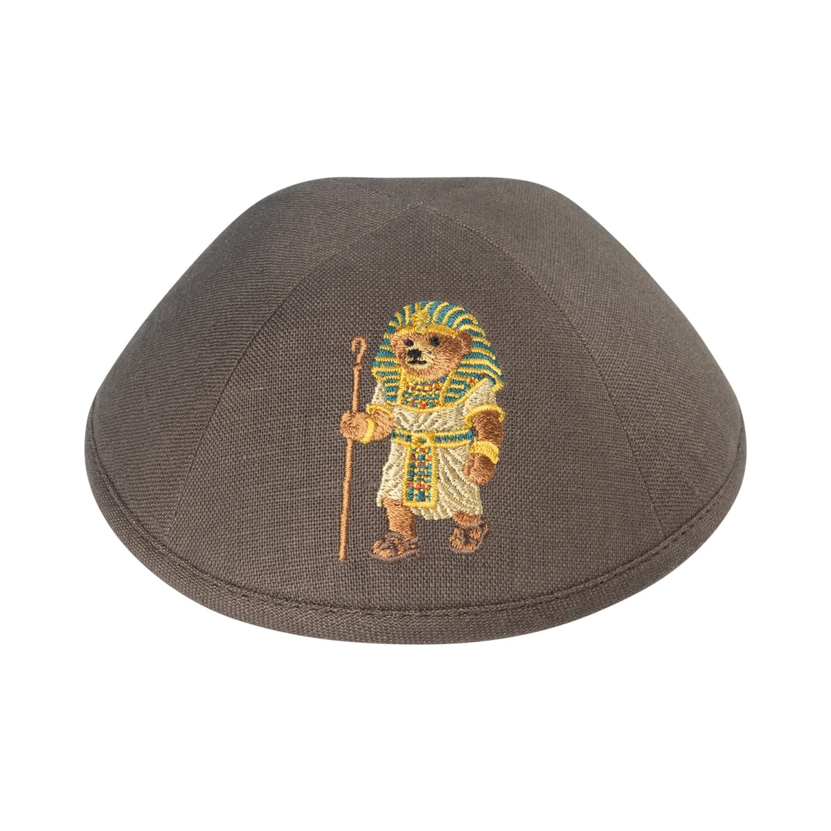 iKippah Pharaoh Dov Bear - Brown Linen