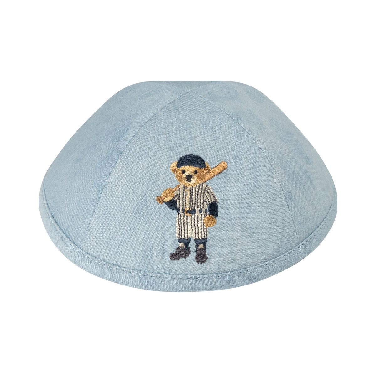iKippah Baseball Dov Bear - Light Blue Denim