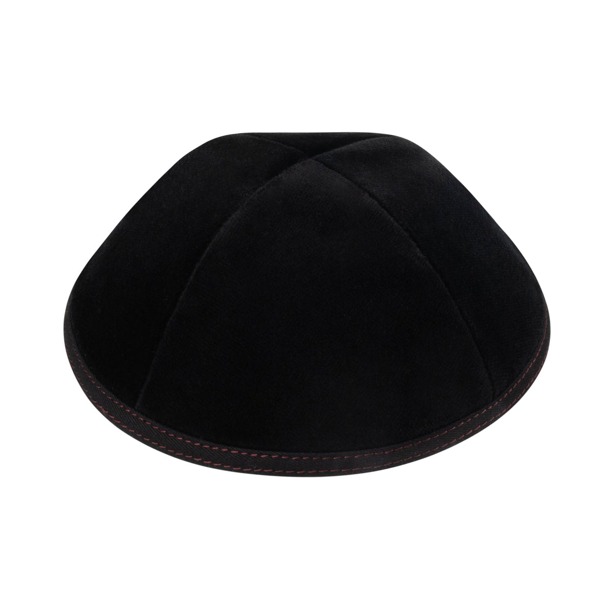 iKippah Black Velvet W/ Maroon Stitching