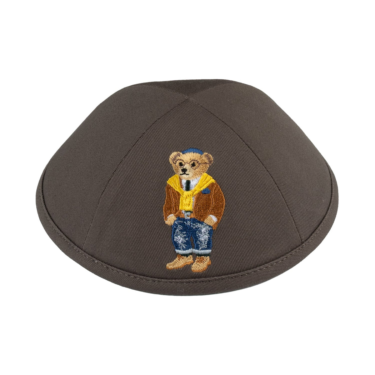 iKippah Tattered Jeans Bear - Brown Cotton