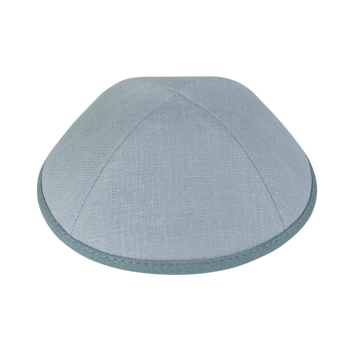 iKippah Powder Blue Linen W/ Blue Gray Rim