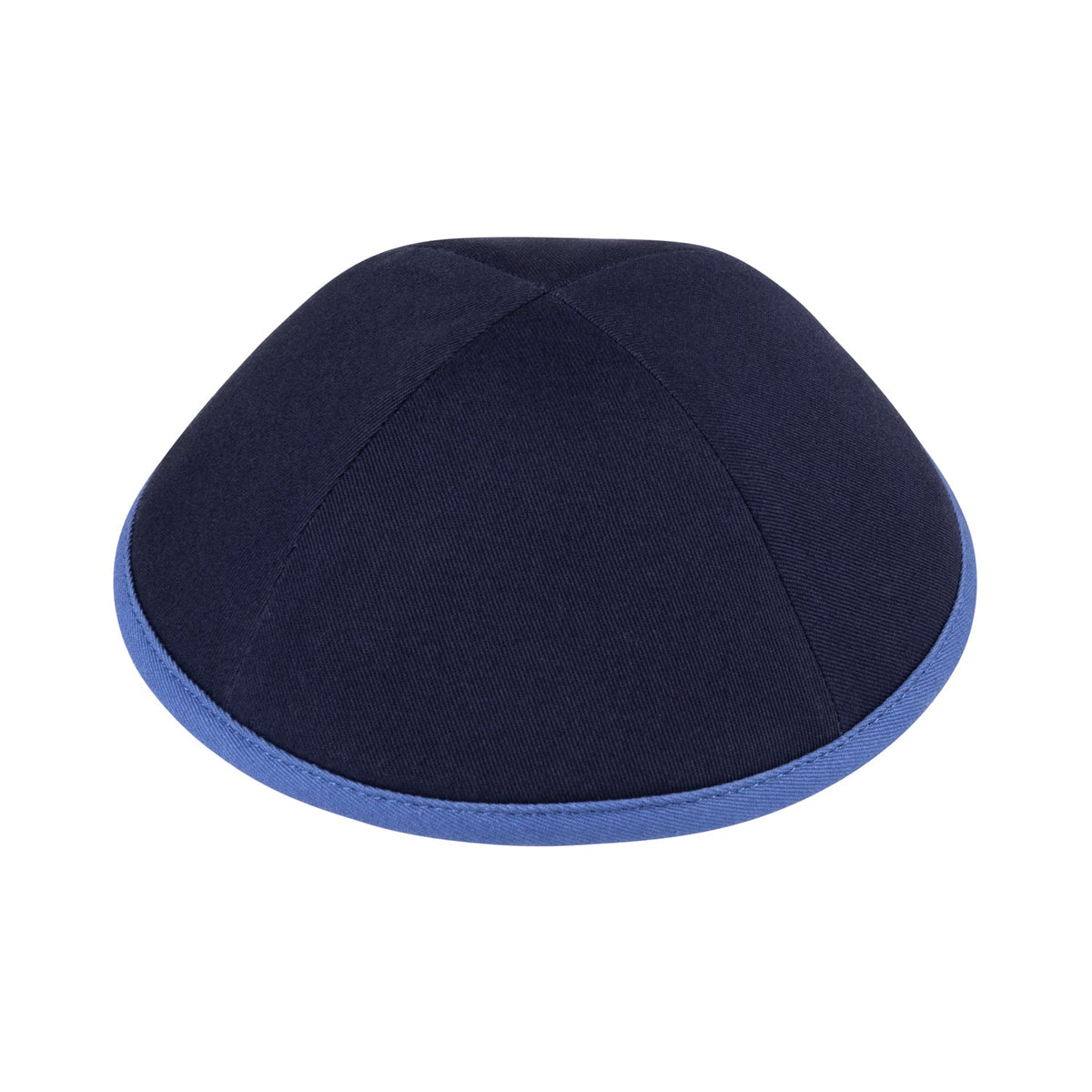 iKippah Navy Cotton W/ Mid Blue Rim