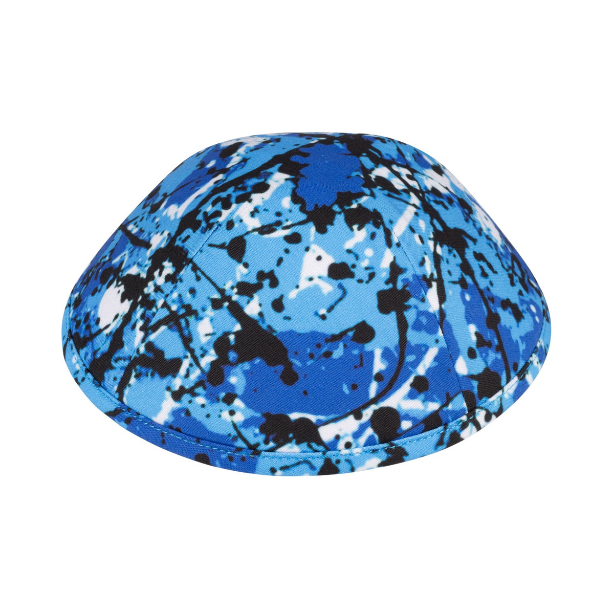 iKippah Black & Blue Paint Splatter