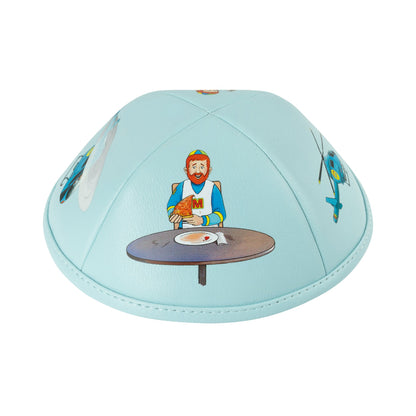 iKippah Middos Man - Light Blue Leather