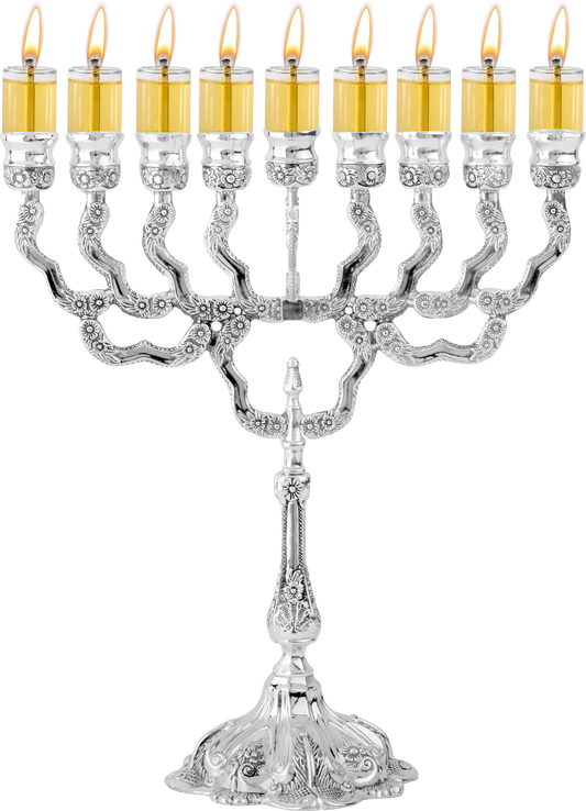 Silver Plated Menorah 10x12"H #5