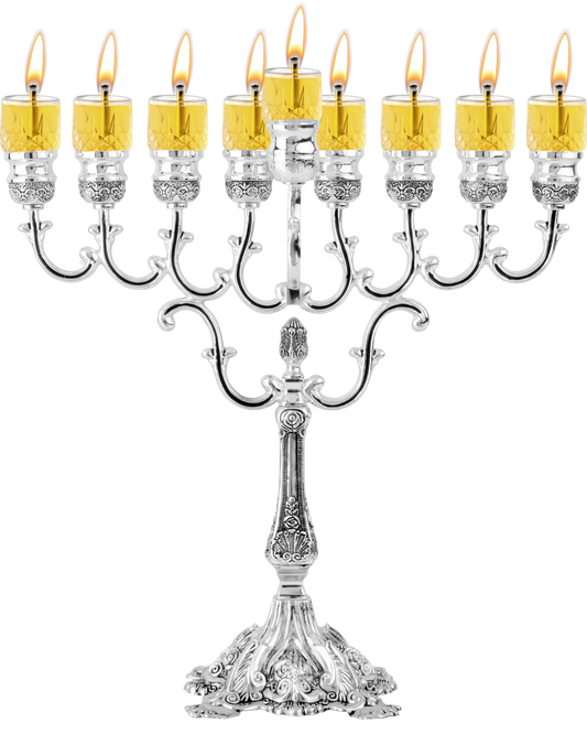 Menorah, Silver Plate, 13X13"H #8