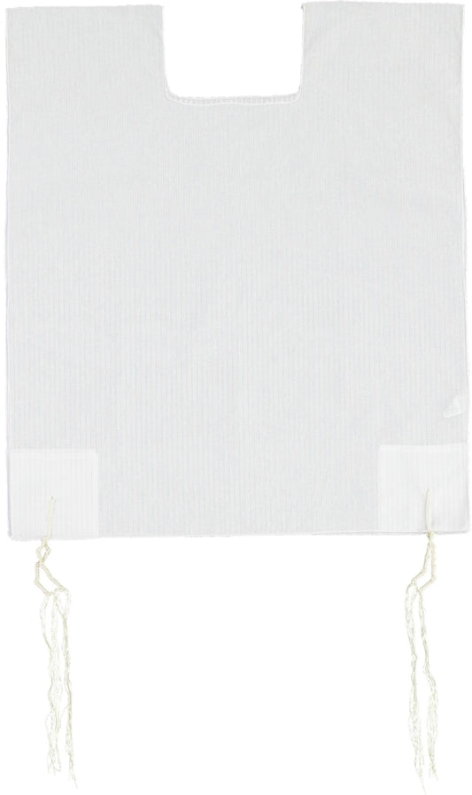 Keter 100% Cotton Tzitzis – Round Neck, 1 Hole, Ashkenaz – Adult