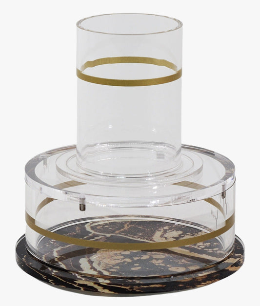 Acrylic Mayim Achronim - Marble Black/Gold