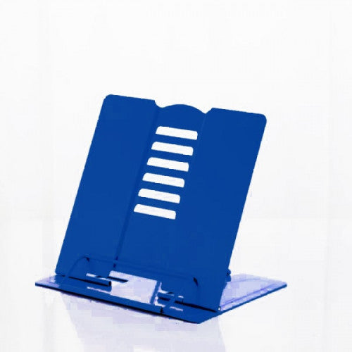 Mini Metal Book Stand - Blue W/Design N/A
