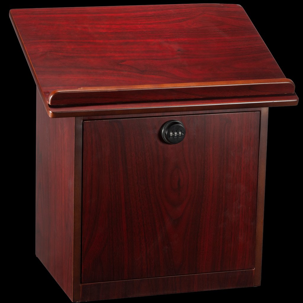 Mahogany Table Shtender W/Door & Combination [AM]