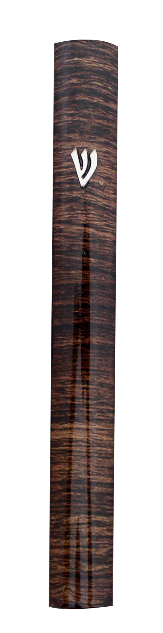 Aluminum 3D Mezuzah Holder 12cm - Dark Brown