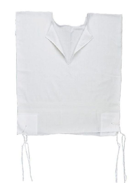 Keter 100% Cotton Tzitzis – V-Neck, 1 Hole, Sefard – Adult