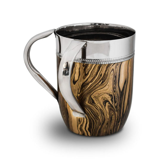 Black/Gold Marble Stainless Steel Wash Cup [BT] #5