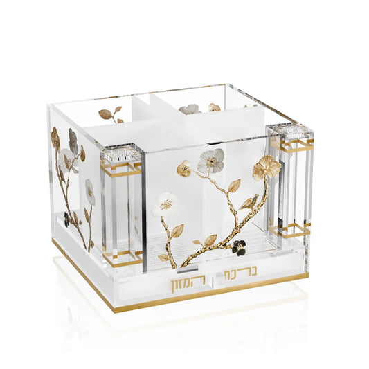 Cutlery Holder W/Salt & Bencher Set - Ornate Garden [FT]