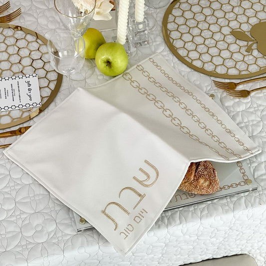 Challah Cover - Chain Design - Gold [BT]