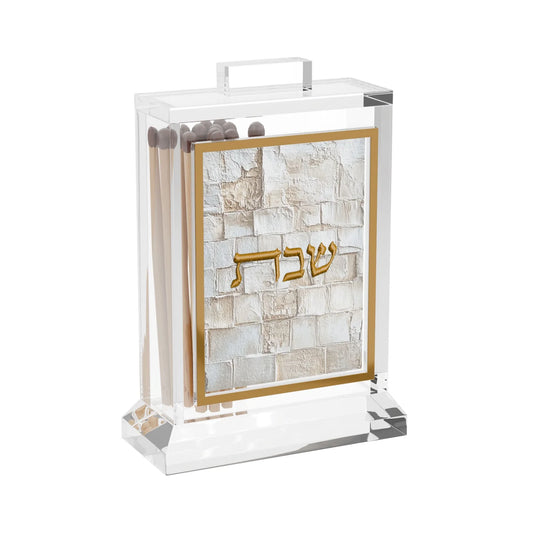 Boîte d'allumettes en lucite avec illustration en similicuir – Kosel [FT]