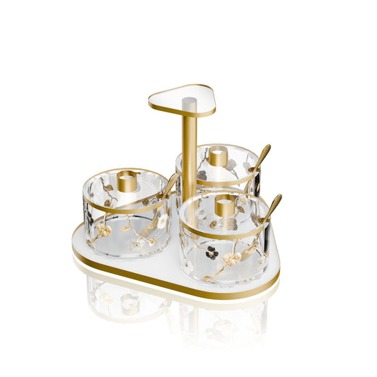 Lucite Swivel 3 Dip Dish - Ornate Garden [FT]