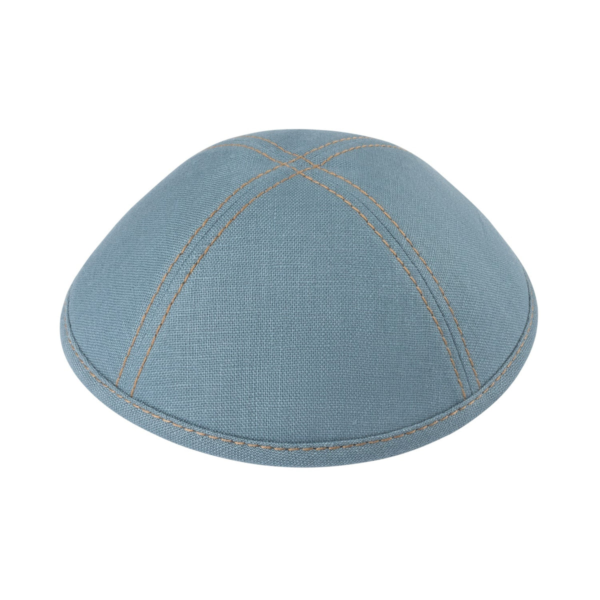 iKippah Blue Gray Linen W/ Stitching