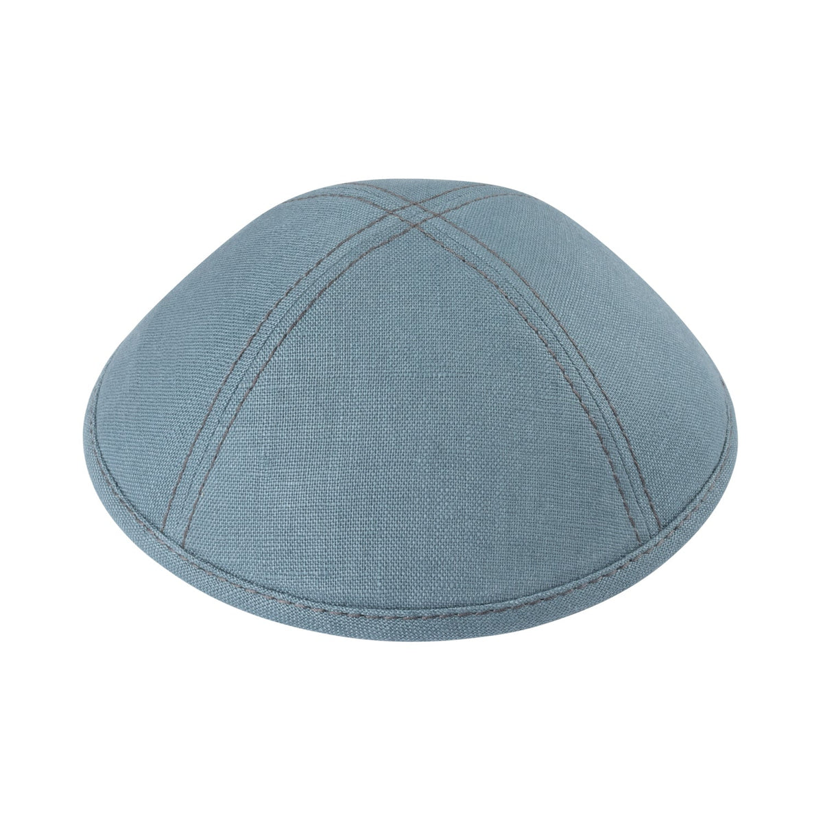 iKippah Blue Gray Linen W/ Stitching