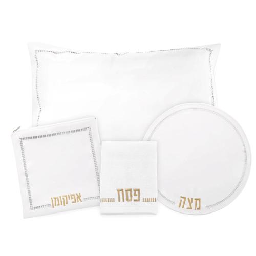 Hemstitch Pesach set - Gold