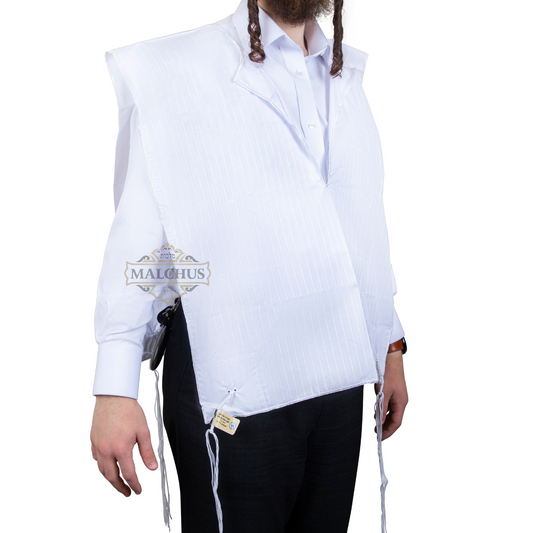 Keter Polycotton Tzitzis – V-Neck, 2 Hole, Without Strings – Adult