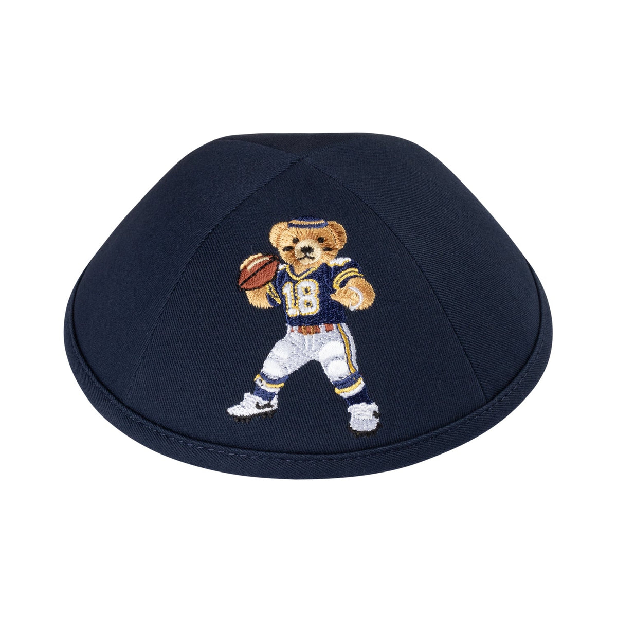 iKippah Dov Bear Football - Dark Navy Cotton