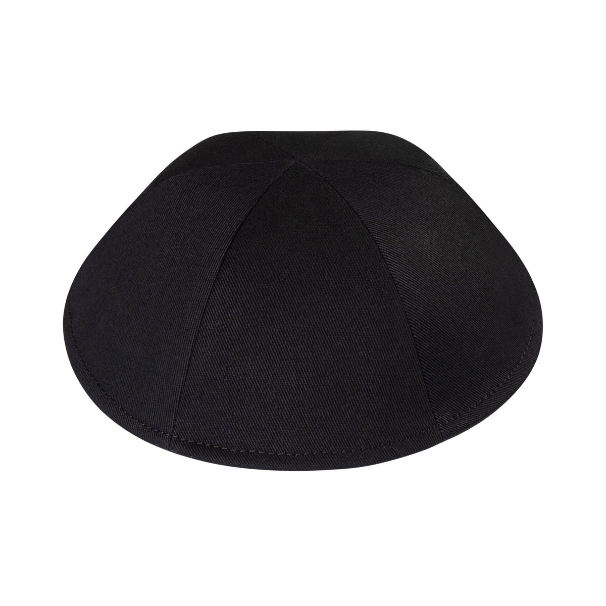 iKippah Rimless Black Cotton - 6 Panel