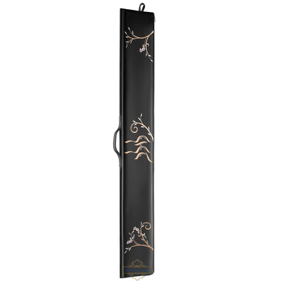 Leather Lulav Bag - Black - Birds - #1845 [MCT]