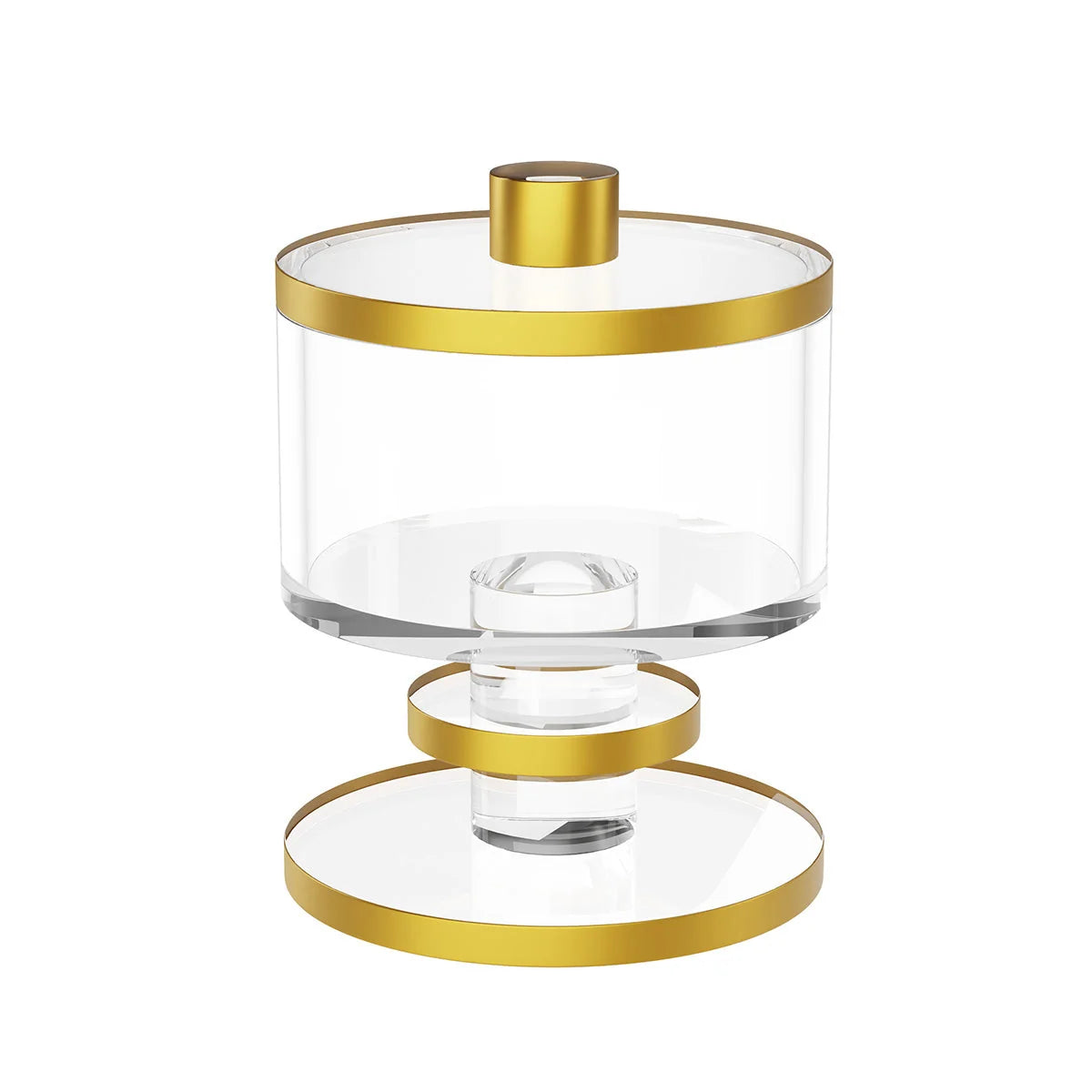Lucite Round Salt Dish - Gold [TJ]