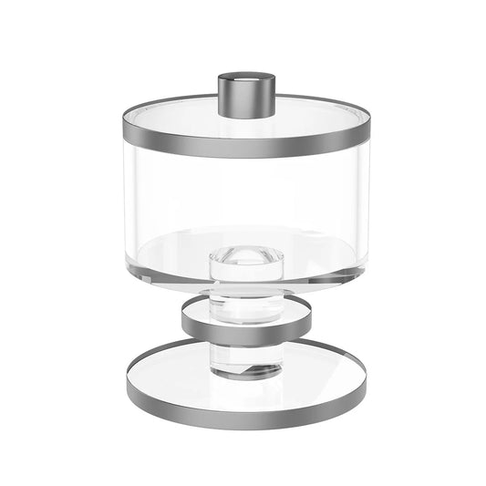 Lucite Round Salt Dish - Silver [TJ]