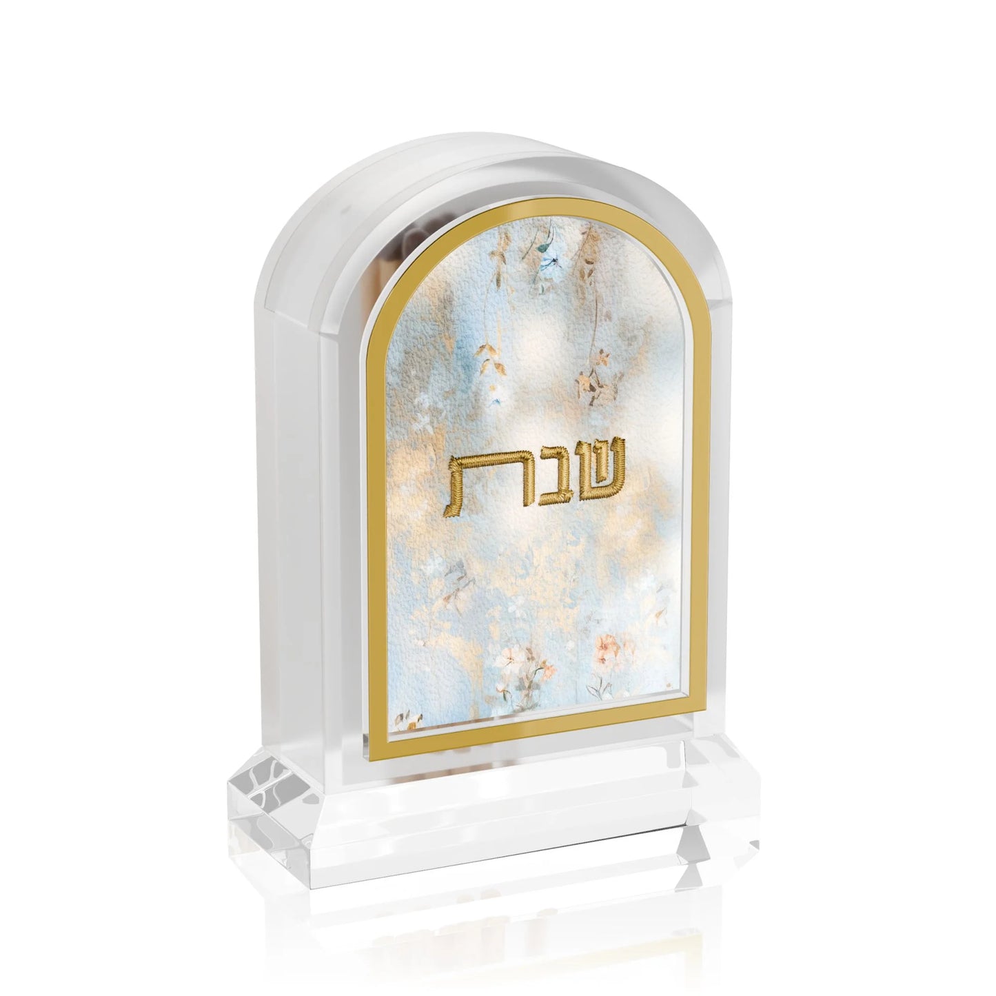 Lucite W/Leatherite Artwork Match Box - Sacred [FT]