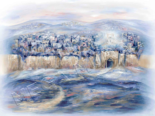 Yerushalayim Painting Full Wall Mural 10x7.5 Ft