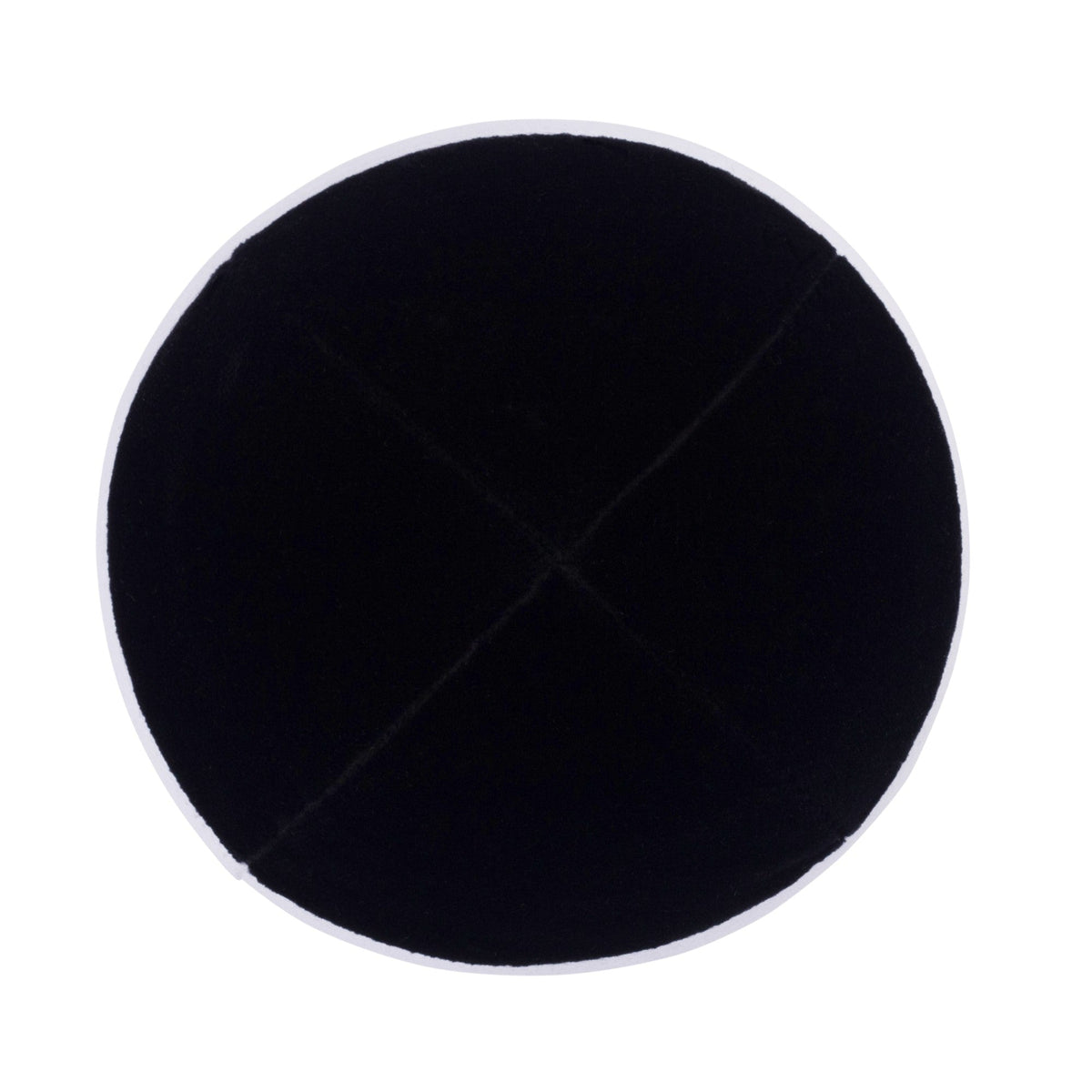 iKippah Black Velvet W/ White Cotton Rim