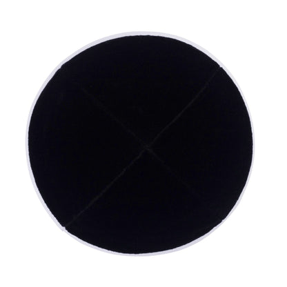 iKippah Black Velvet W/ White Cotton Rim