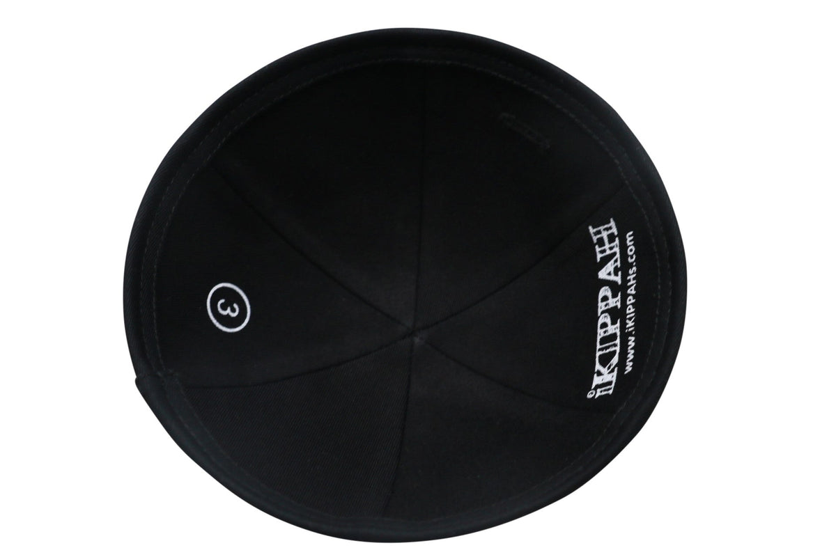 iKippah Black Cotton - 6 Panel