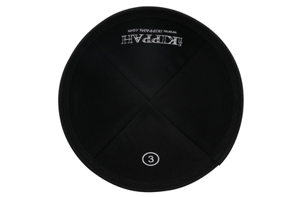 iKippah Gray Linen W/ Black Rim