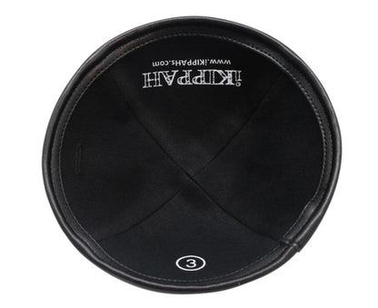 iKippah Black Velvet W/ Leather Rim