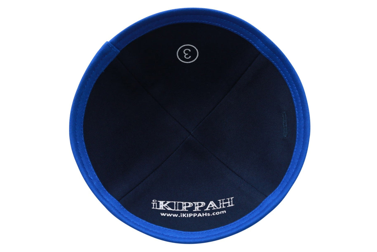 iKippah Navy Velvet W/ Royal Blue Rim